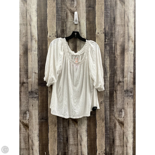 Top 3/4 Sleeve By Knox Rose In White, Size: Xl