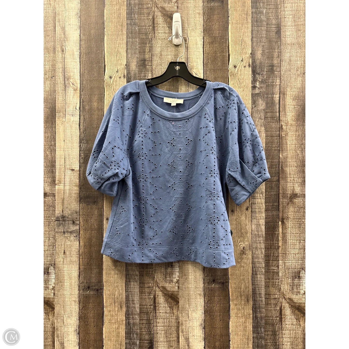 Top Short Sleeve By Loft In Blue, Size: S