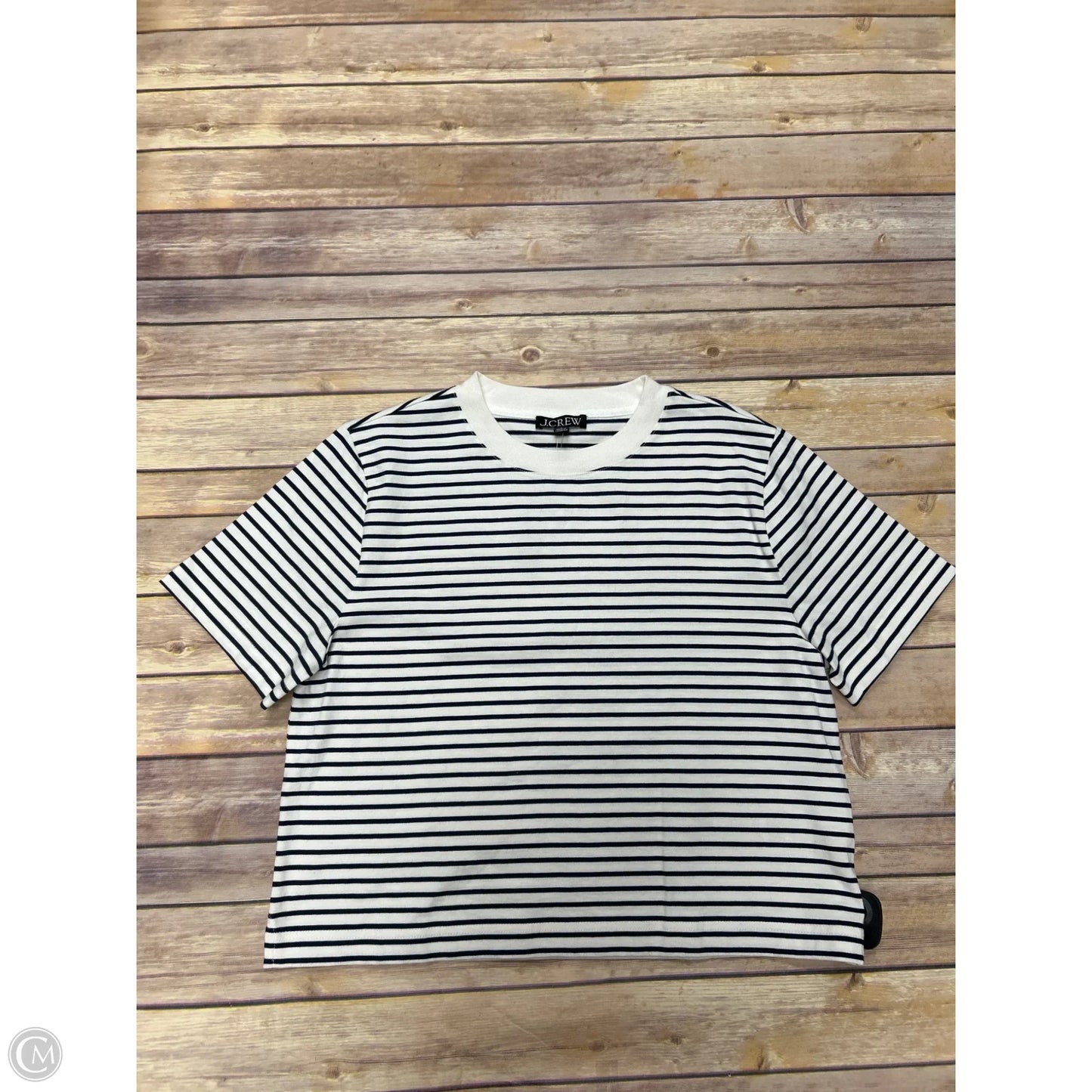 Top Short Sleeve By J. Crew In Striped Pattern, Size: S