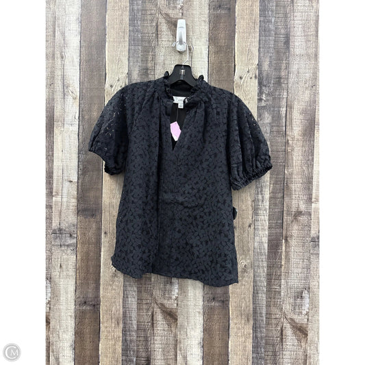 Top Short Sleeve By Cece In Black, Size: S