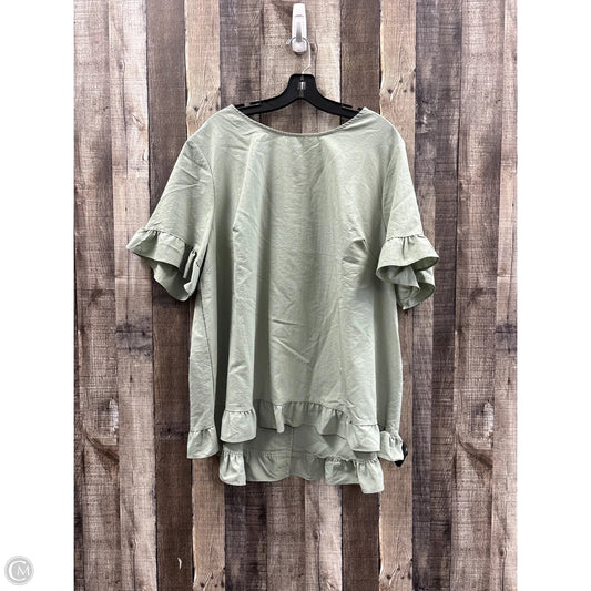 Top Short Sleeve By Shein In Green, Size: 3x