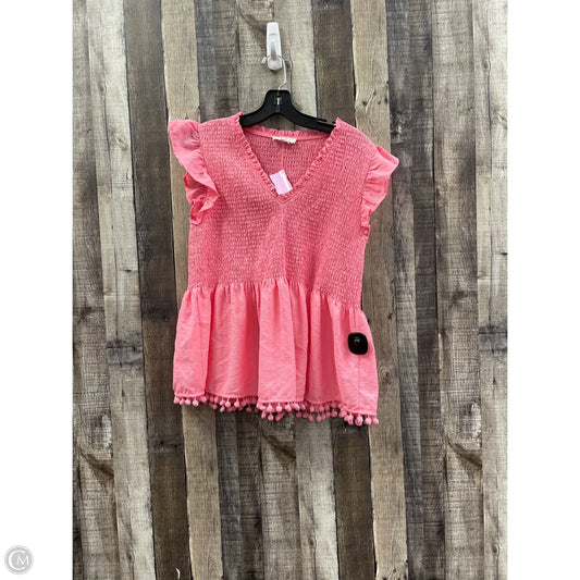 Top Short Sleeve By Thml In Pink, Size: M