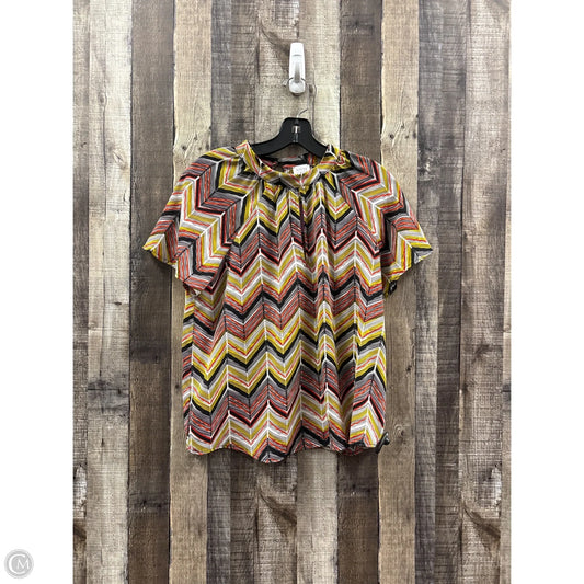 Top Short Sleeve By Peyton Jensen In Multi-colored, Size: S
