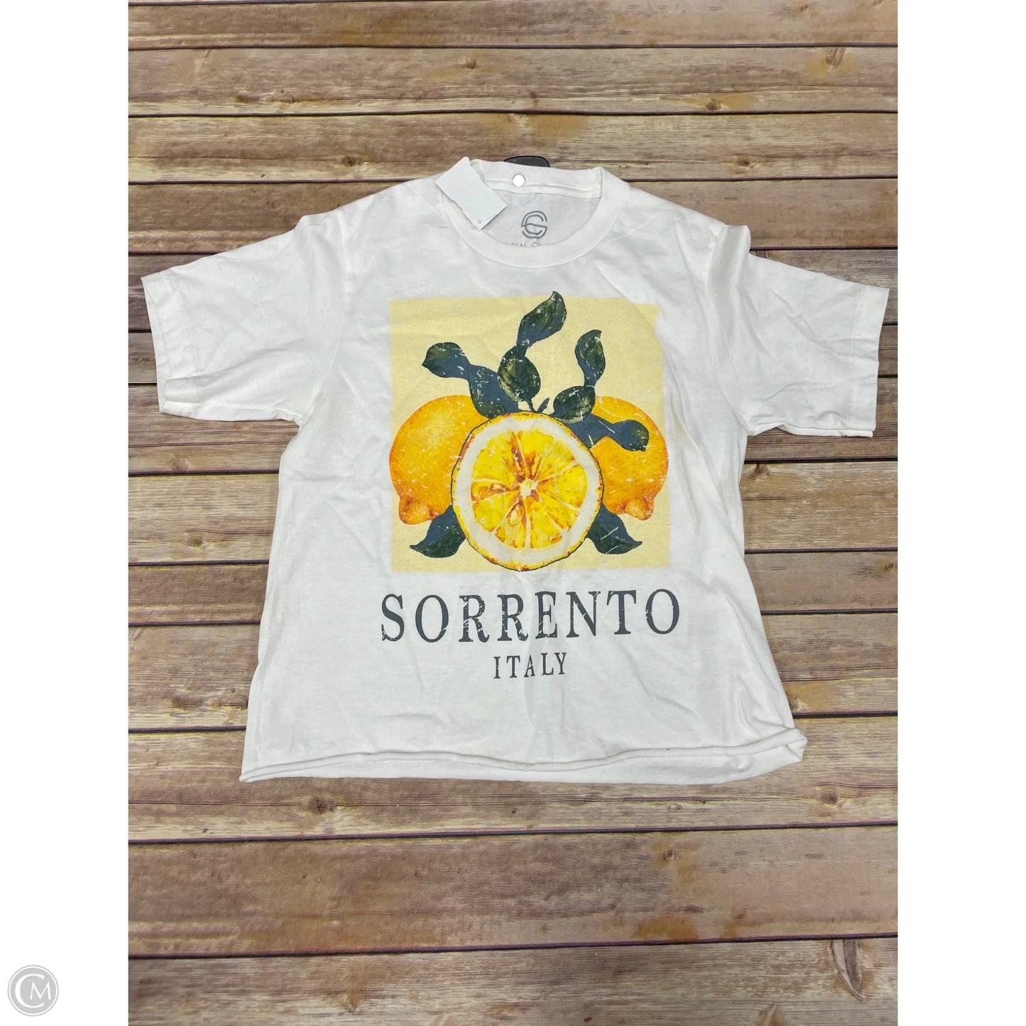 Top Short Sleeve By Cme In White, Size: Xs