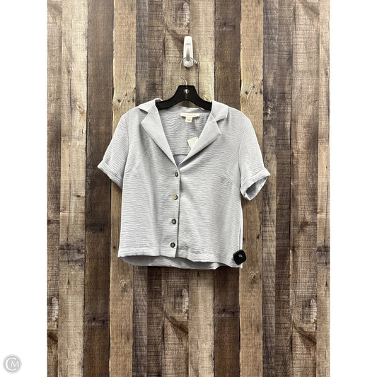 Top Short Sleeve By Monteau In Blue, Size: L