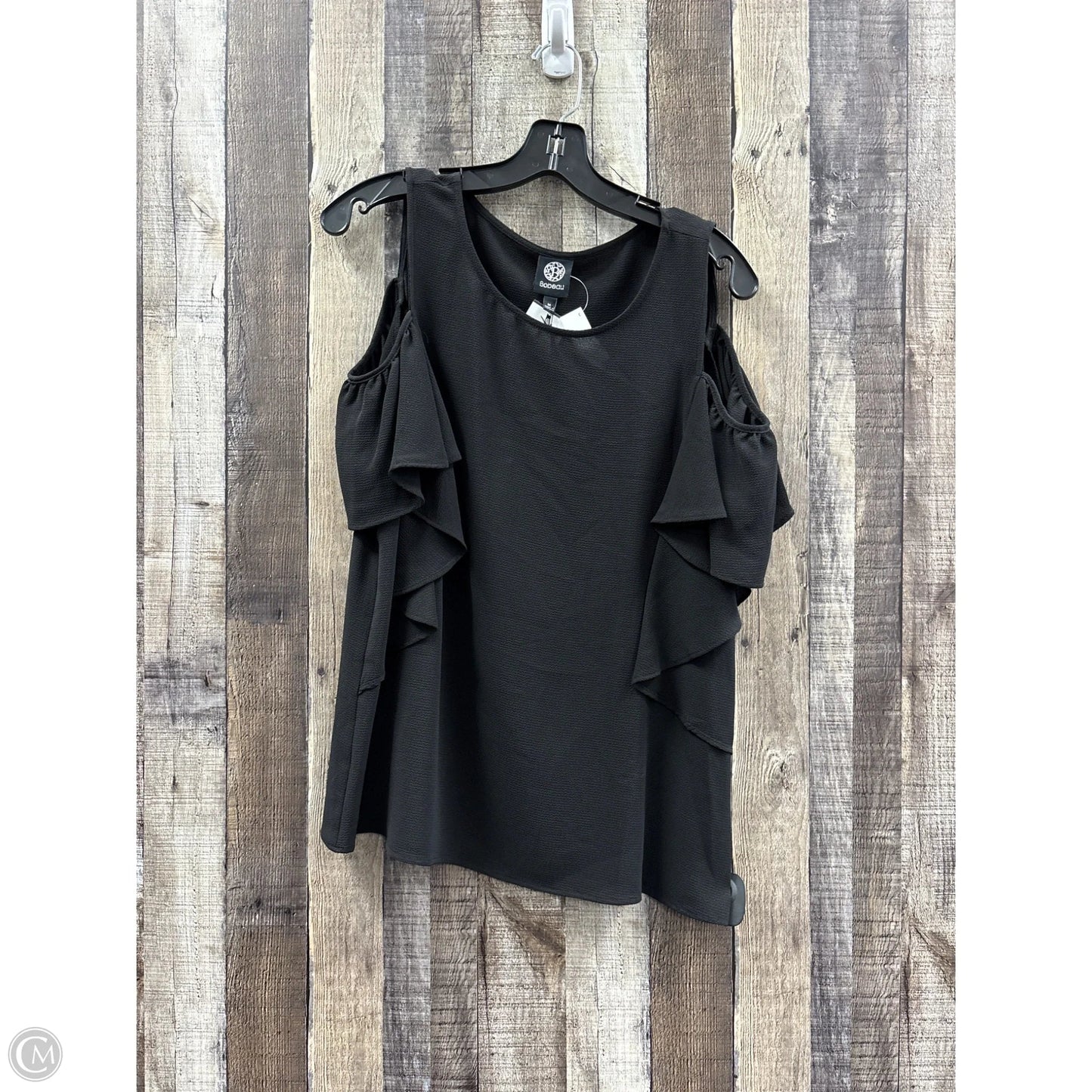 Top Short Sleeve By Bobeau In Black, Size: M