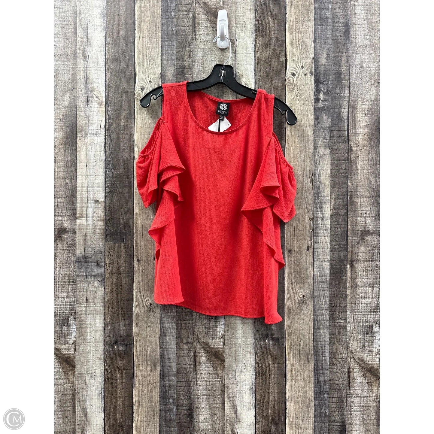 Top Short Sleeve By Bobeau In Red, Size: L