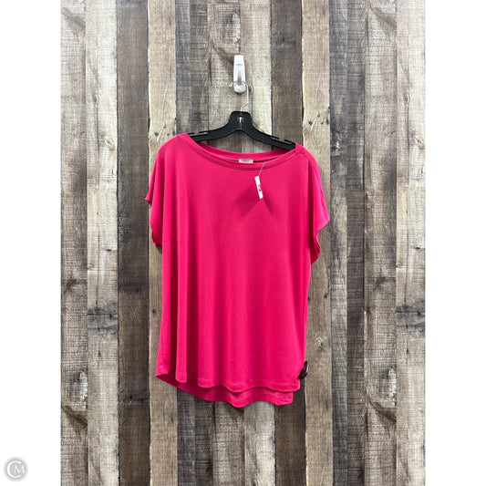 Top Short Sleeve Basic By Chicos In Pink, Size: L