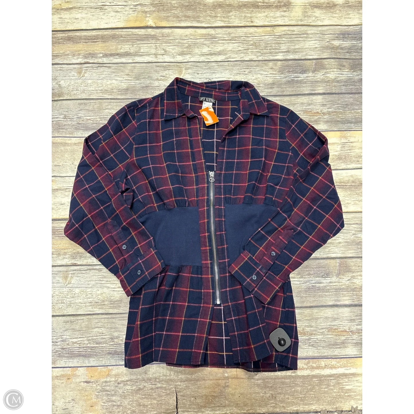 Top Long Sleeve By Venus In Blue, Size: Xl