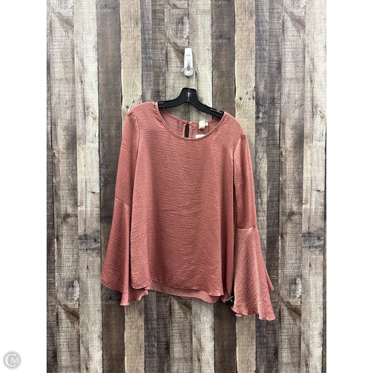 Top Long Sleeve By Allison Joy In Pink, Size: M