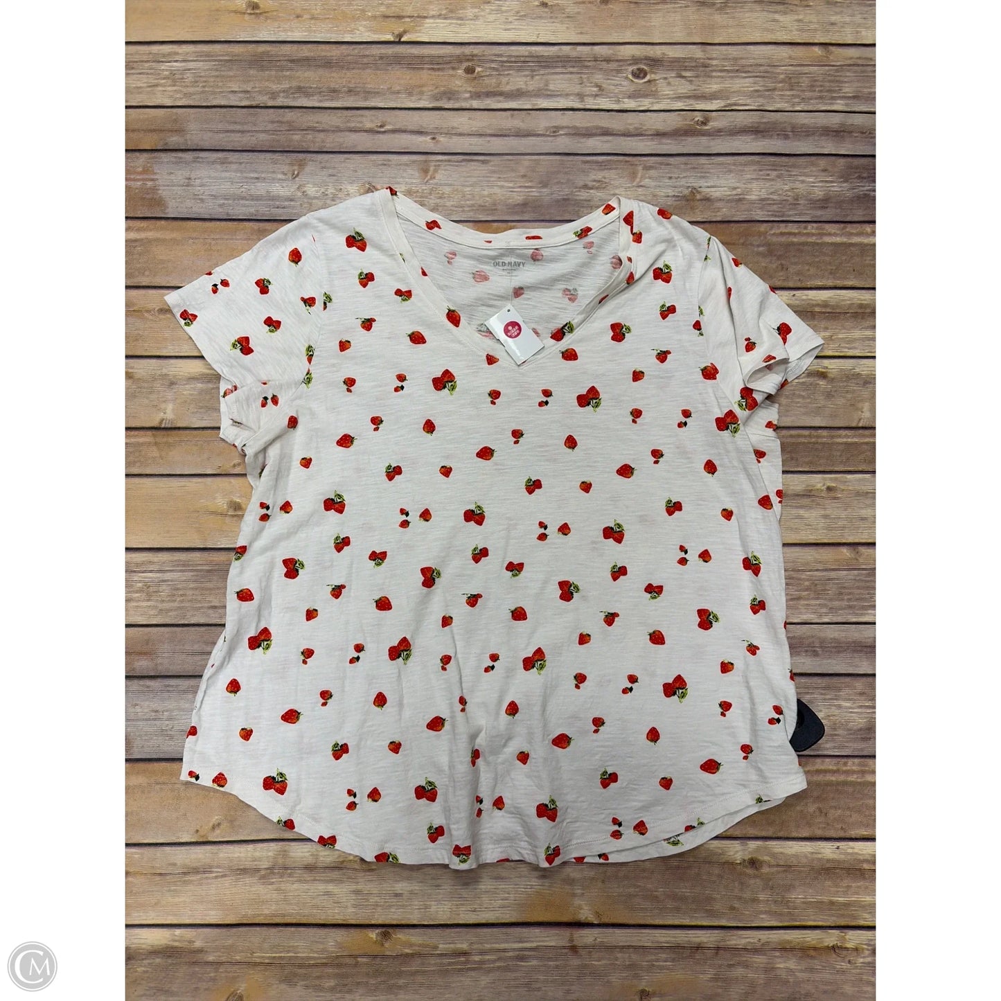 Top Short Sleeve Basic By Old Navy In White, Size: Xl