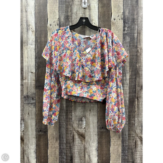 Top Long Sleeve By Zara In Multi-colored, Size: S
