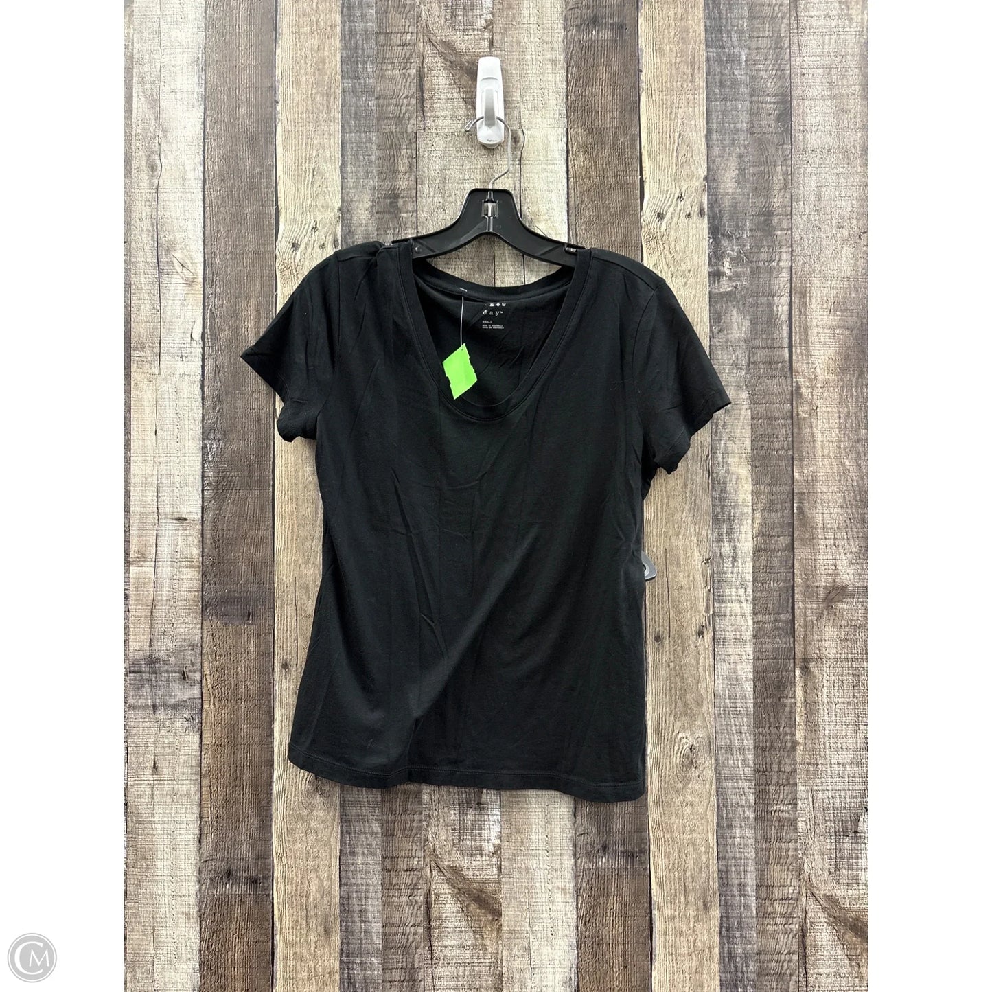Top Short Sleeve Basic By A New Day In Black, Size: S