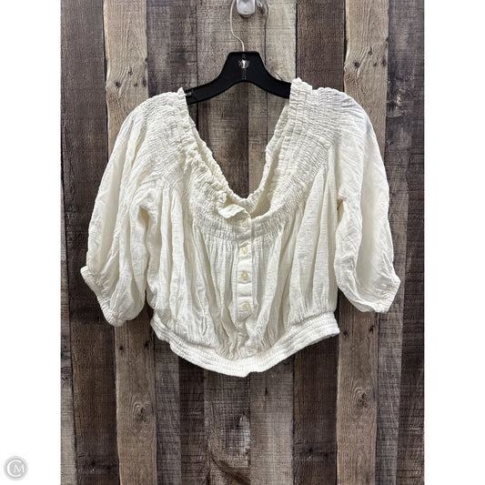 Top Short Sleeve By Free People In White, Size: L