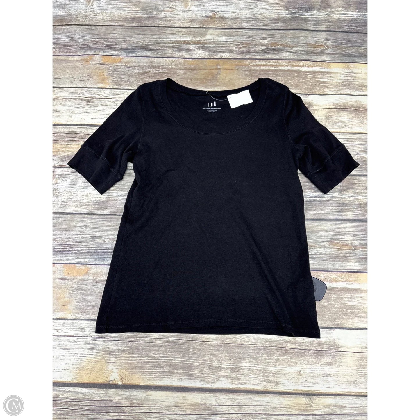 Top Short Sleeve By J. Jill In Black, Size: S