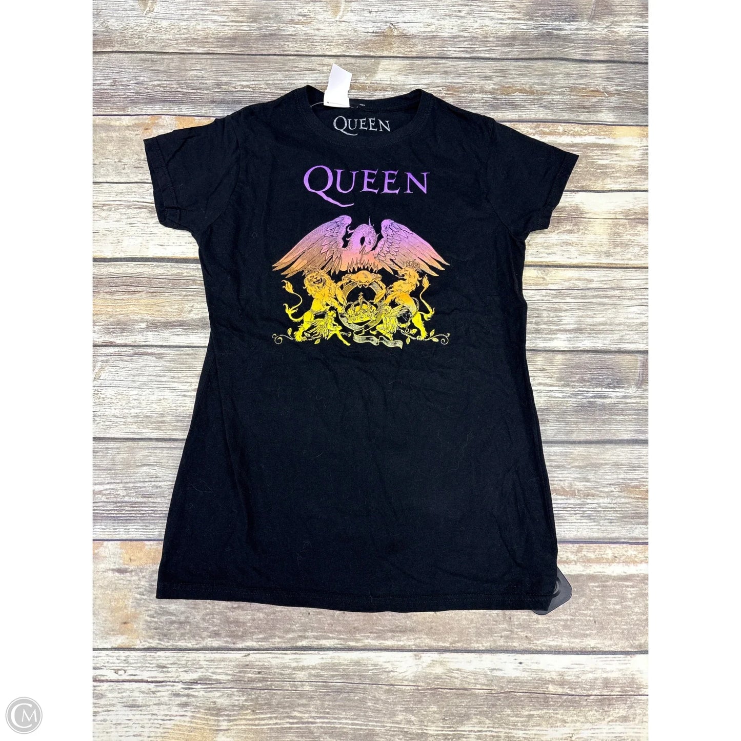 Top Short Sleeve By Cme In Black, Size: L