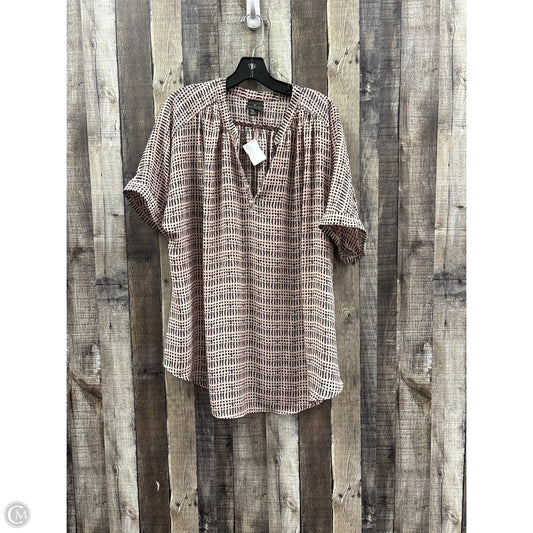 Top Short Sleeve By Worthington In Multi-colored, Size: Xl
