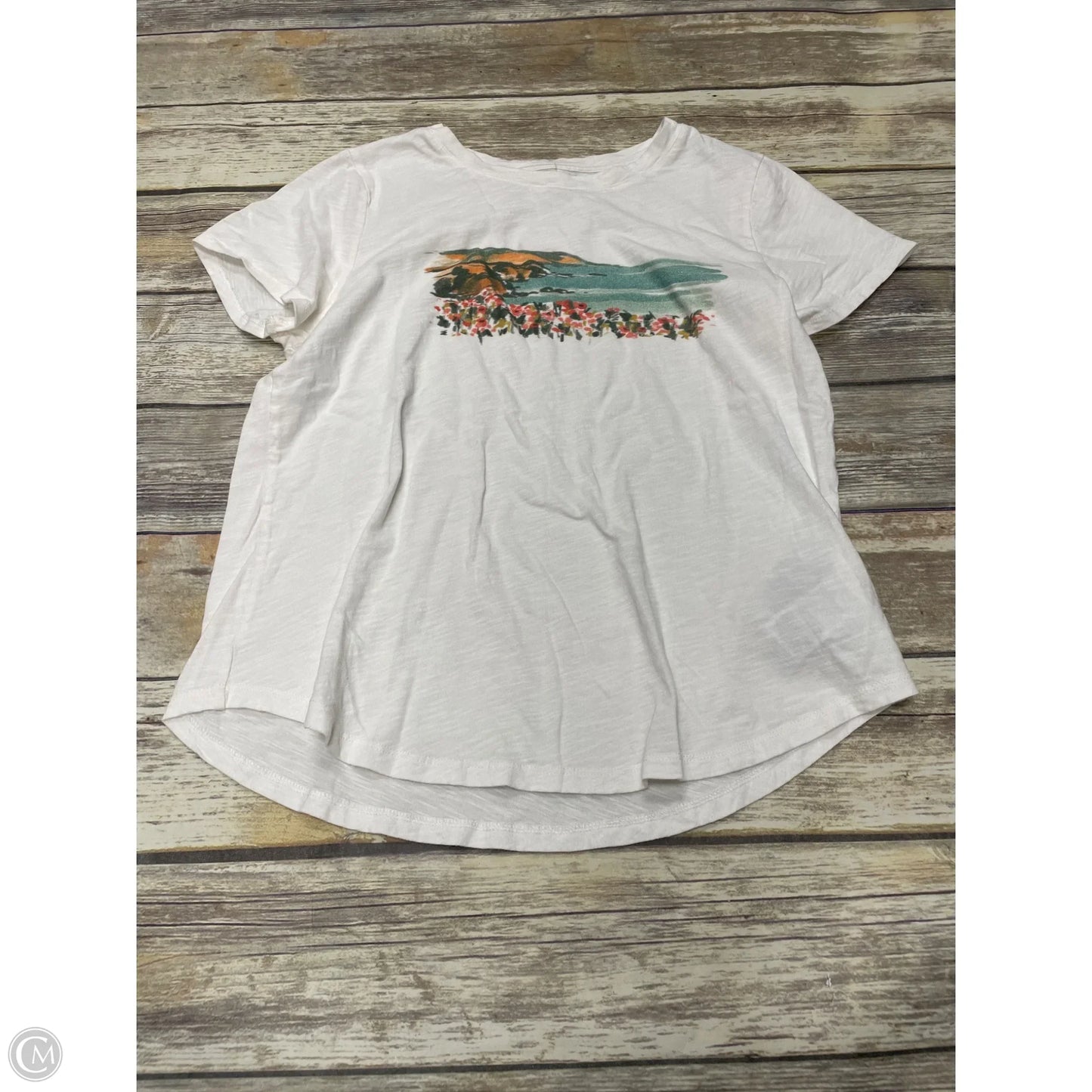 Top Short Sleeve Basic By Old Navy In White, Size: M
