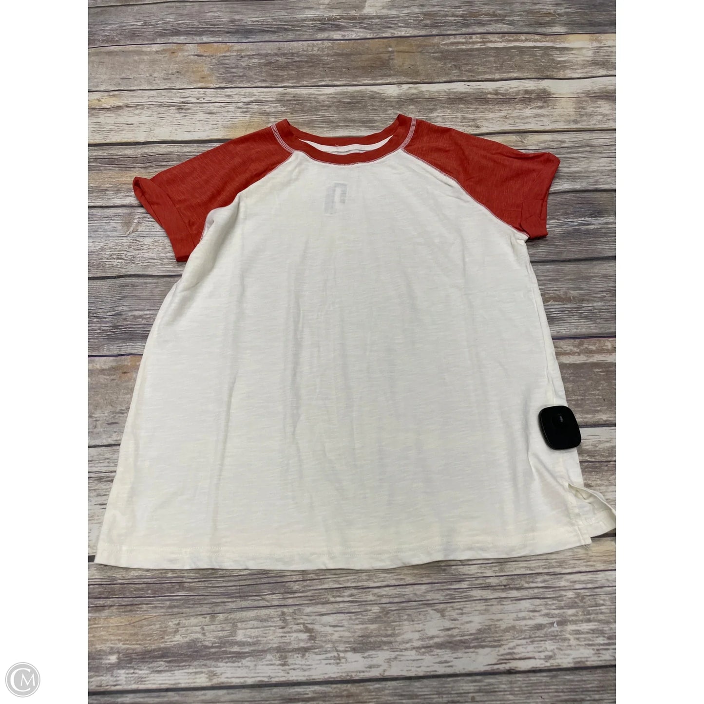 Top Short Sleeve Basic By Maurices In Orange, Size: S