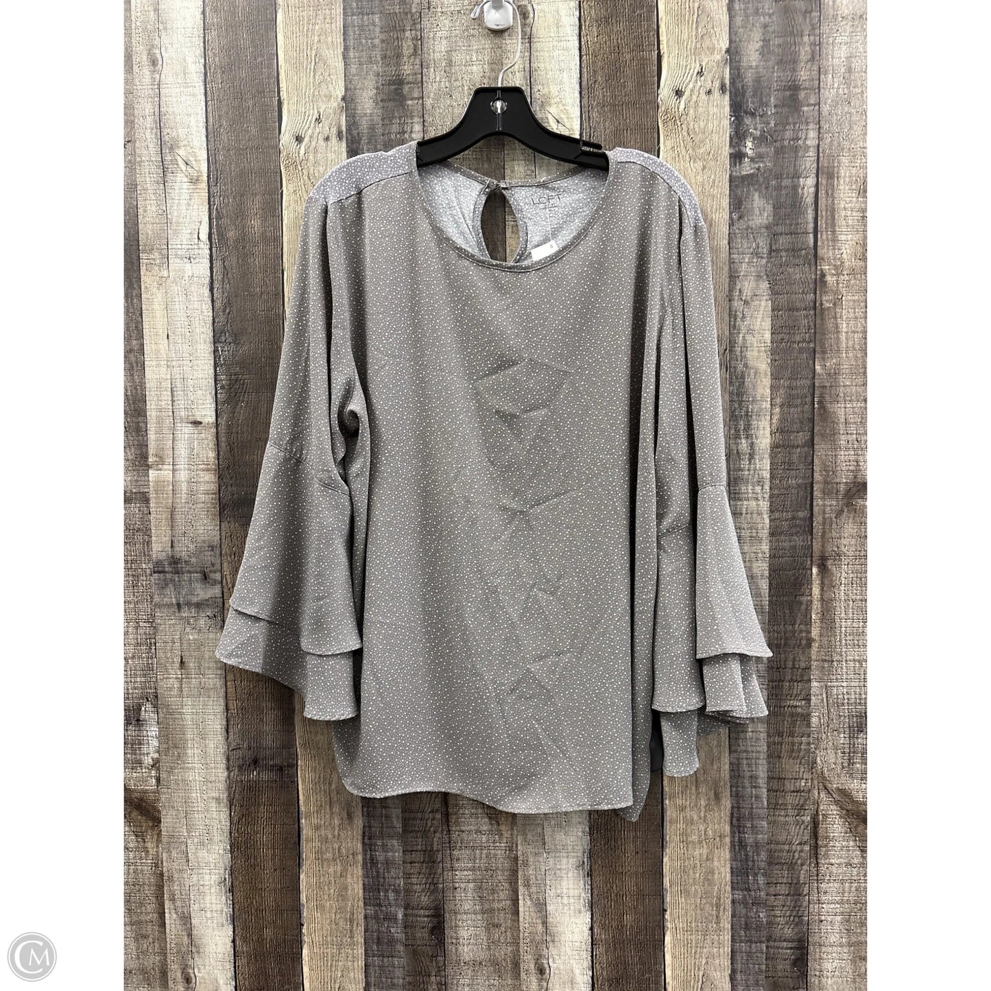 Top Long Sleeve By Loft In Grey, Size: Xl