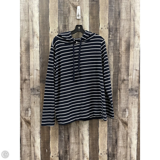 Sweatshirt Hoodie By Loft In Blue, Size: L