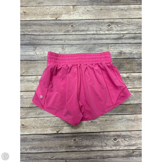 Athletic Shorts By Lululemon In Pink, Size: 4