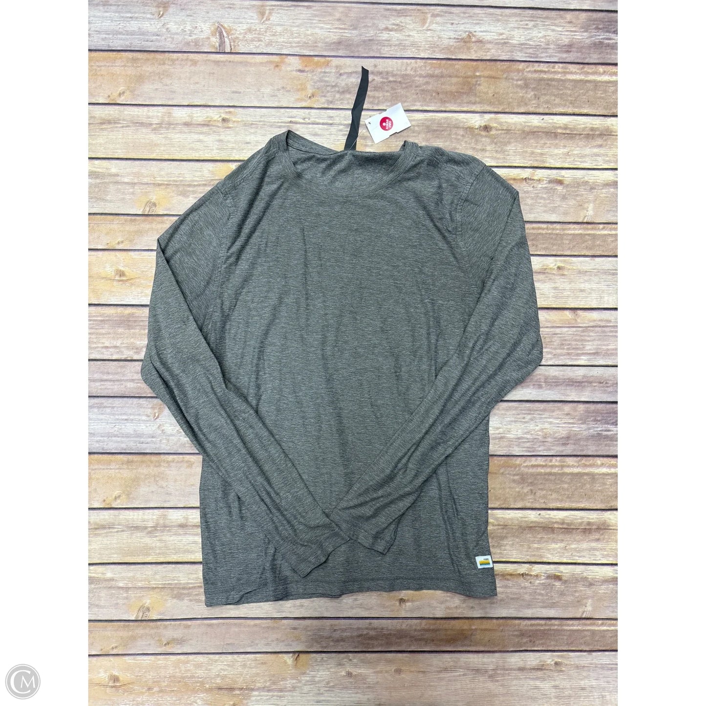 Athletic Top Long Sleeve Collar By Vuori In Grey, Size: S