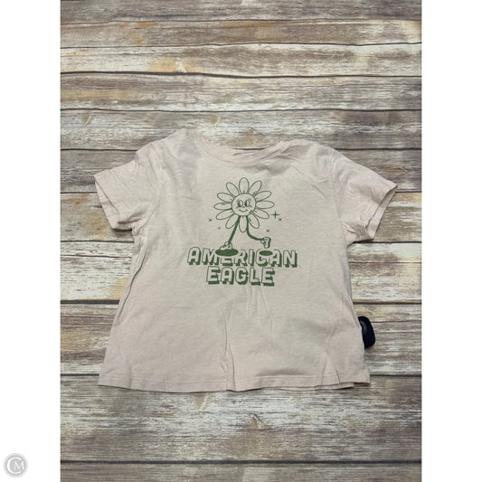 Top Short Sleeve Basic By American Eagle In Beige, Size: Xs