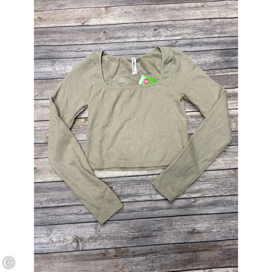 Top Long Sleeve By Cme In Tan, Size: M