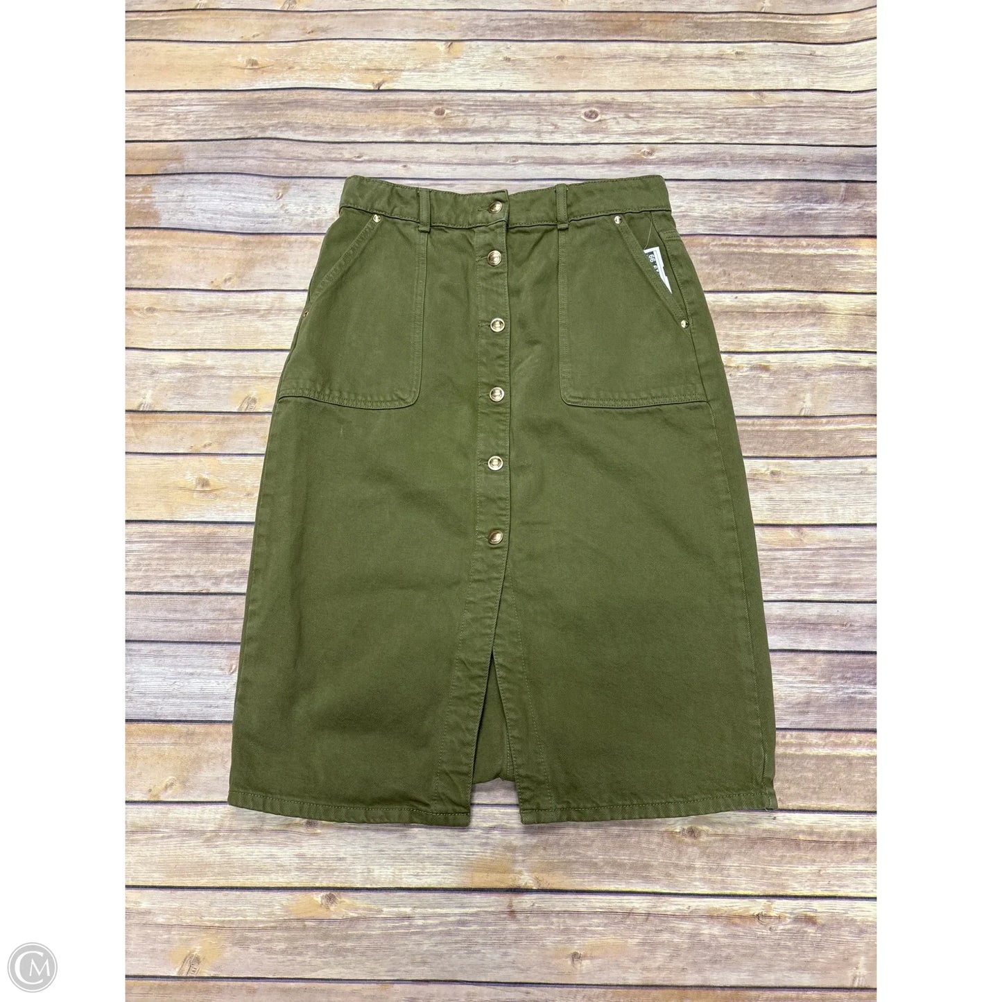 Skirt Midi By Michael By Michael Kors In Green, Size: M