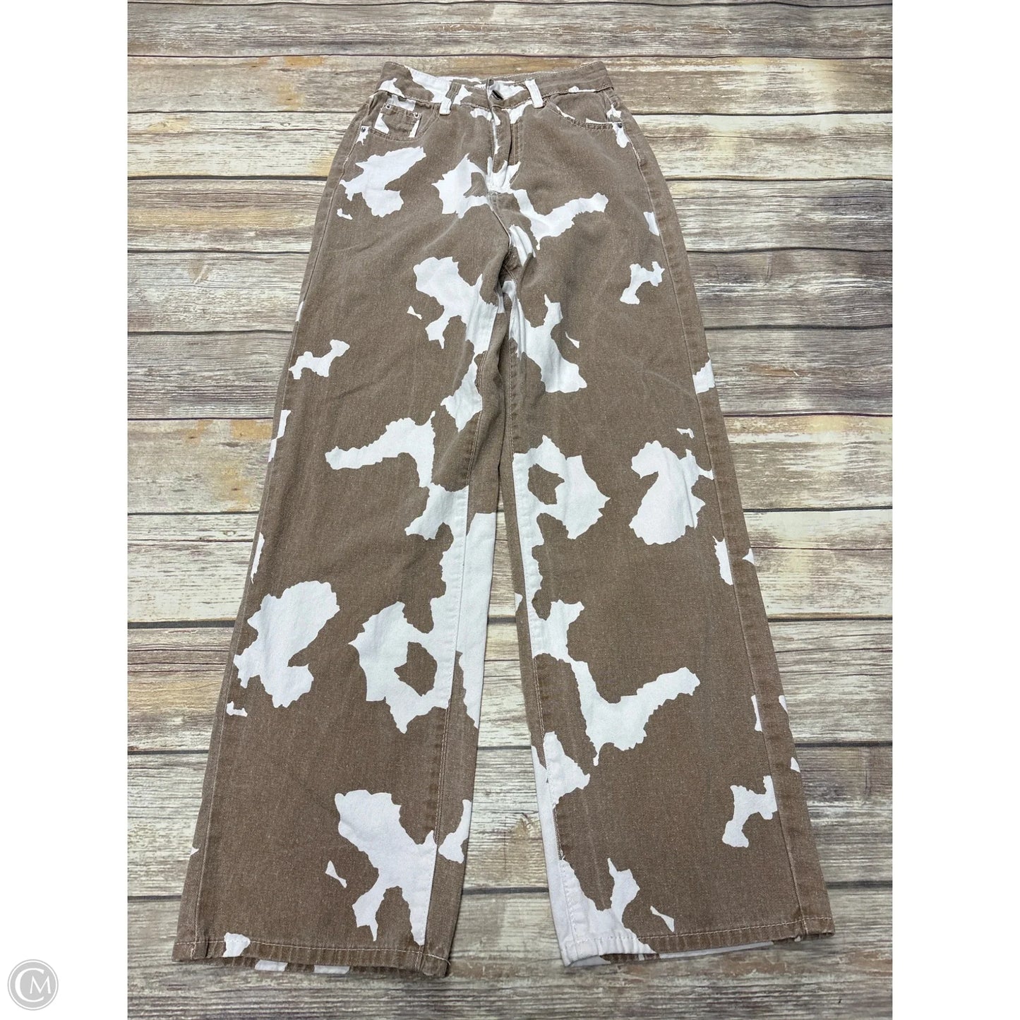 Jeans Straight By 12th Tribe In Brown, Size: 4