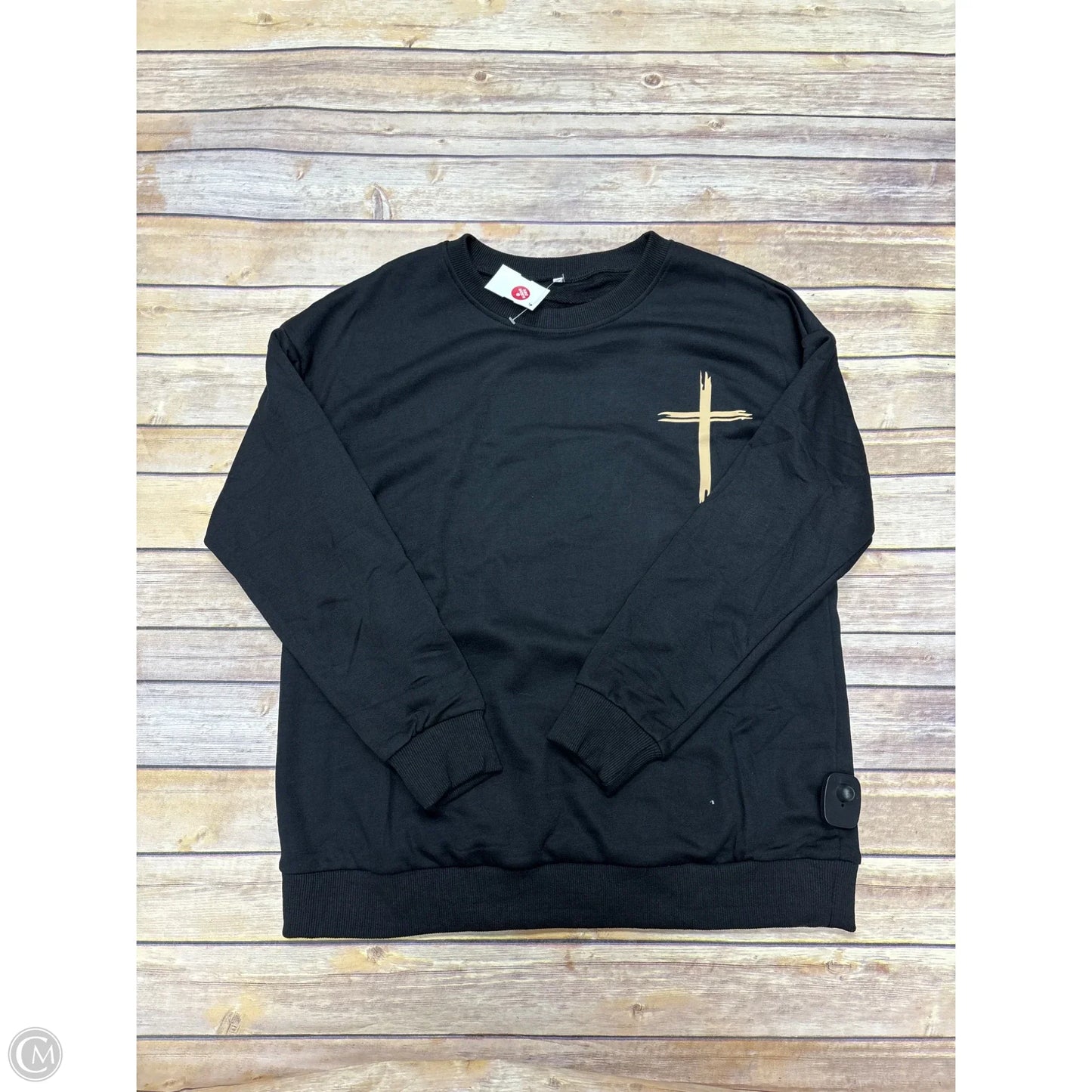 Top Long Sleeve By Clothes Mentor In Black, Size: M