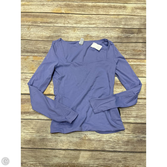 Athletic Top Long Sleeve Collar By 90 Degrees By Reflex In Purple, Size: Xs