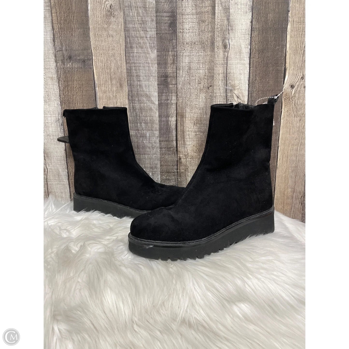 Boots Ankle Flats By Cmc In Black, Size: 12