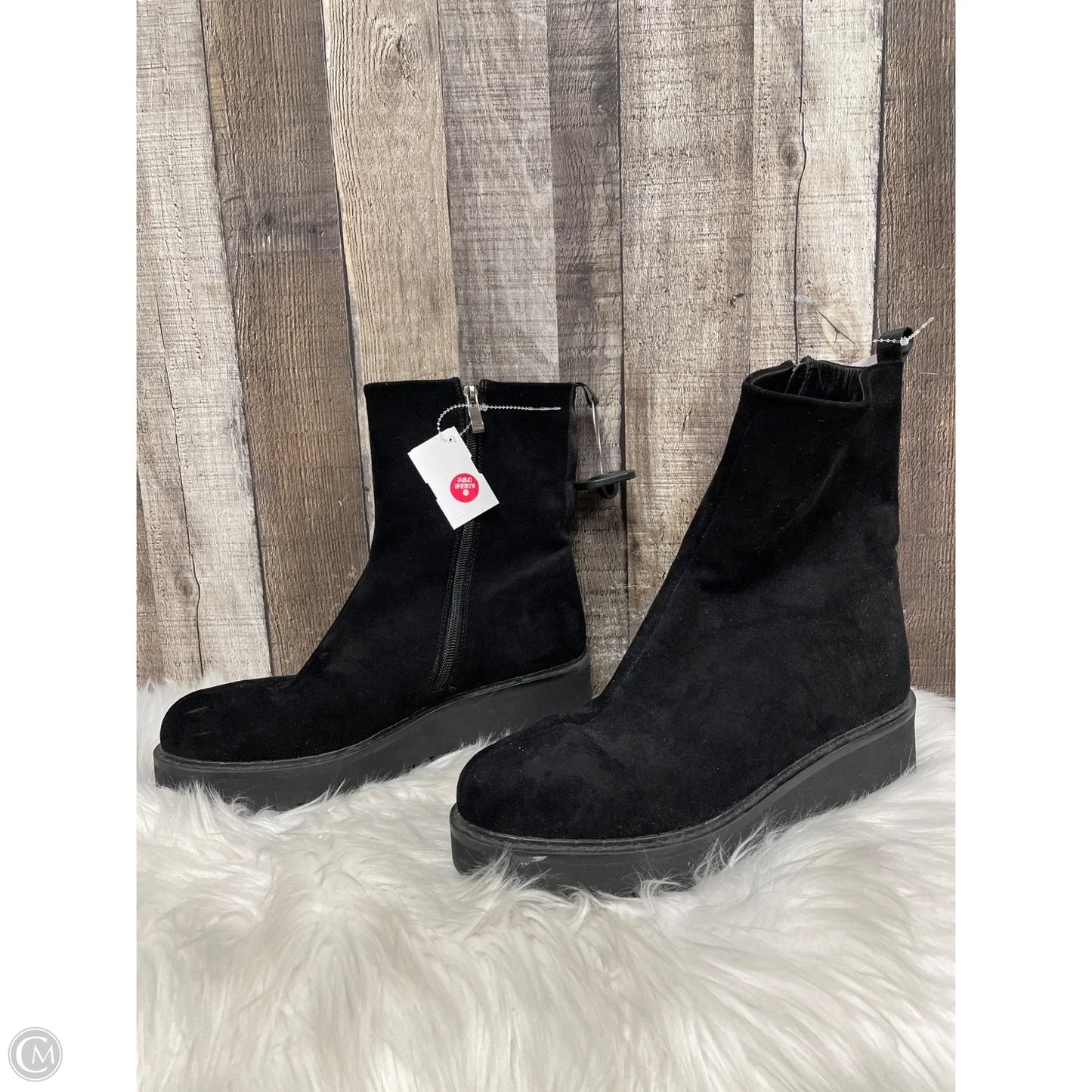 Boots Ankle Flats By Cmc In Black, Size: 12