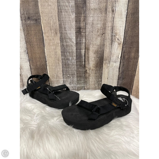 Sandals Heels Platform By Teva In Black, Size: 10