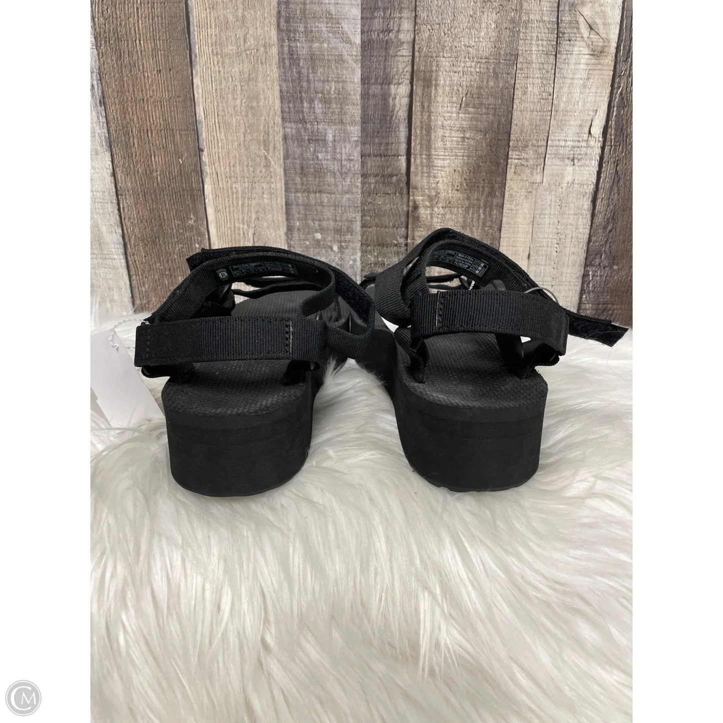 Sandals Heels Platform By Teva In Black, Size: 10