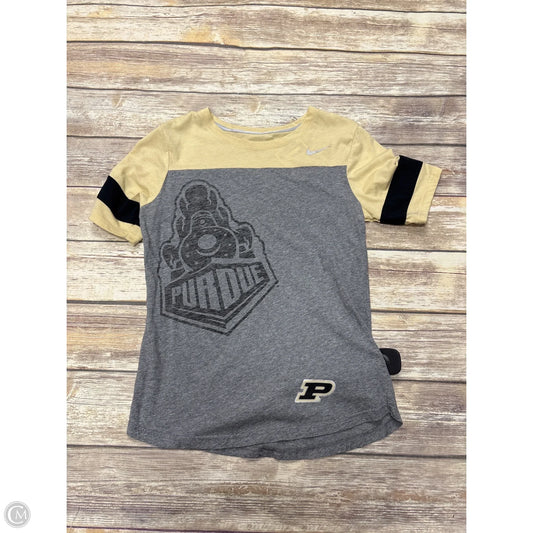 Athletic Top Short Sleeve By Nike In Multi-colored, Size: M
