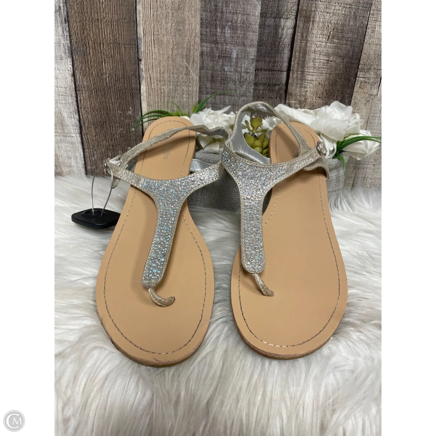 Sandals Flats By Cme In Grey, Size: 11