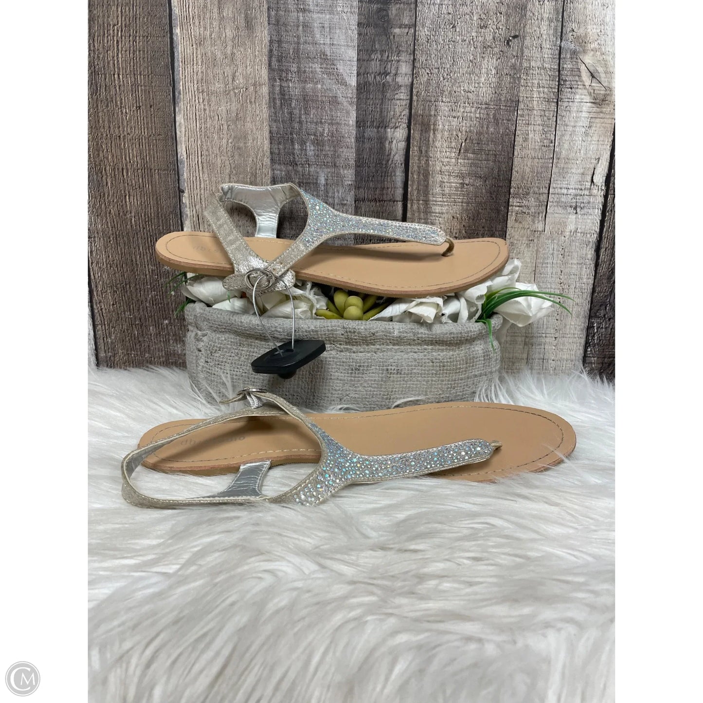 Sandals Flats By Cme In Grey, Size: 11