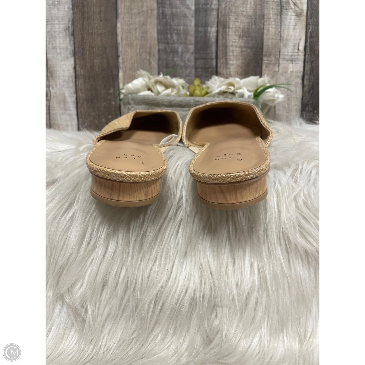 Sandals Heels Block By A New Day In Tan, Size: 11