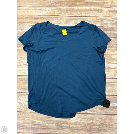 Athletic Top Short Sleeve By Lululemon In Blue, Size: Xl