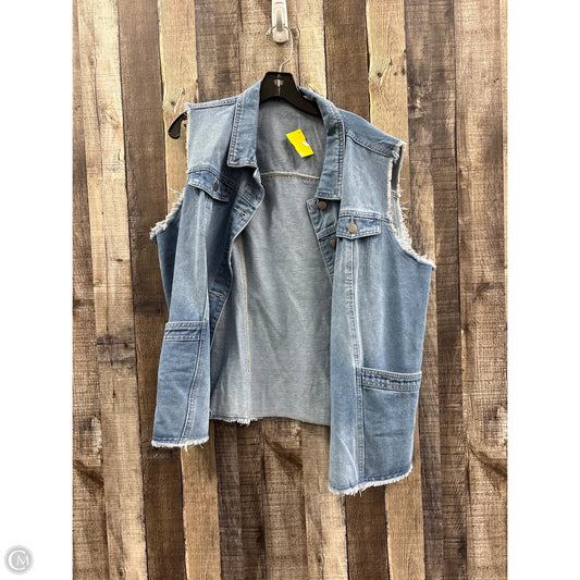 Vest Other By Clothes Mentor In Blue Denim, Size: 2x