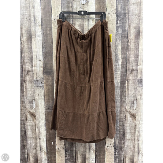 Skirt Maxi By J. Jill In Brown, Size: 3x