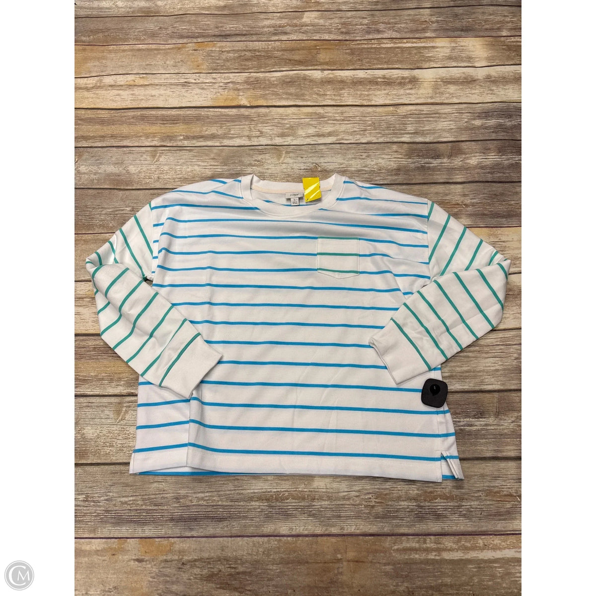 Top Long Sleeve By J. Crew In Striped Pattern, Size: L