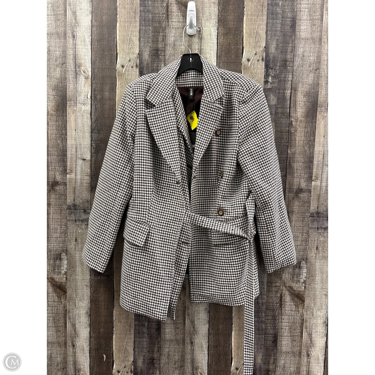 Coat Peacoat By Stylewe In Brown & White, Size: L
