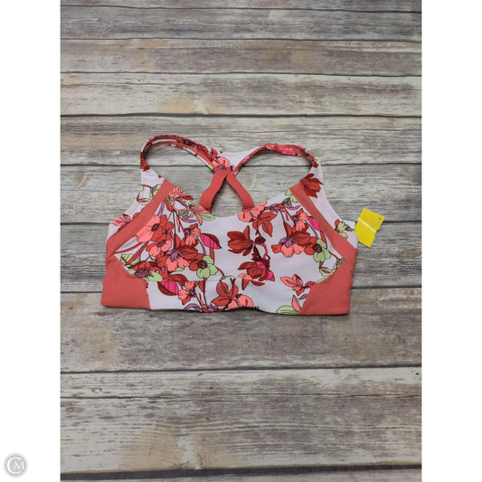 Athletic Bra By Avia In Floral Print, Size: L