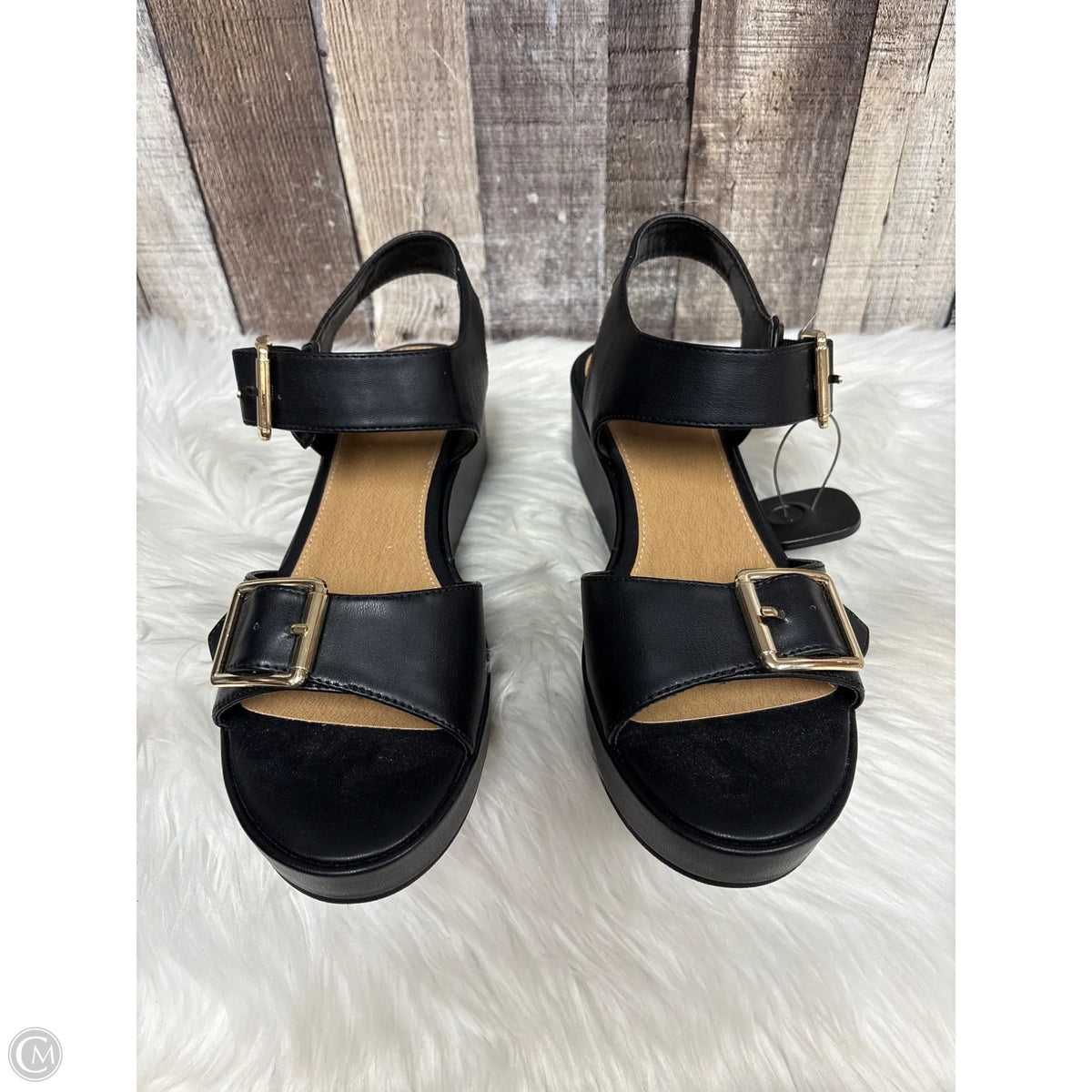 Sandals Heels Platform By Report In Black, Size: 9.5