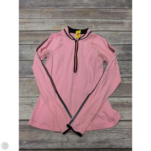 Athletic Top Long Sleeve Collar By Lululemon In Pink, Size: 6