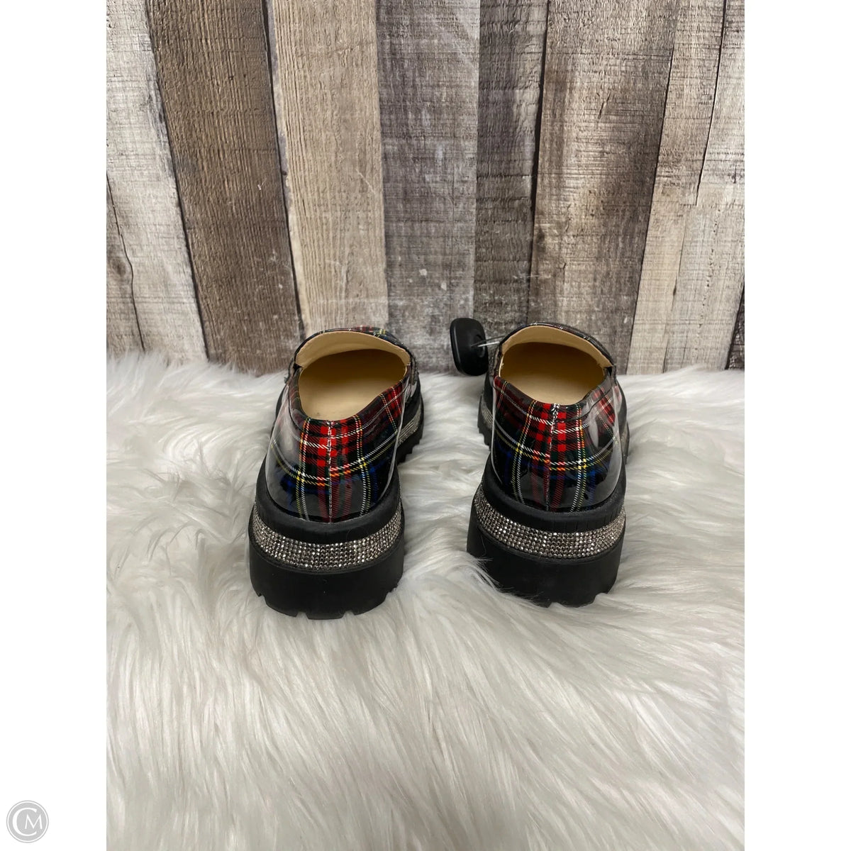 Shoes Heels Platform By Jessica Simpson In Plaid Pattern, Size: 8
